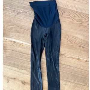 Spanx Mama faux leather maternity leggings